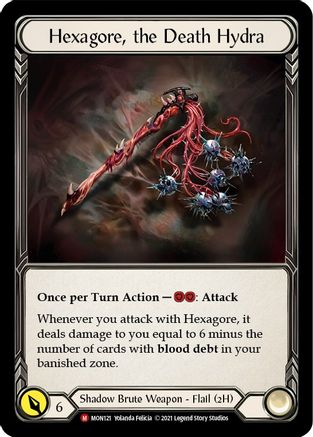 Hexagore, the Death Hydra (MON121)  Unlimited Edition Rainbow Foil
