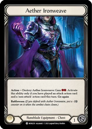 Aether Ironweave (MON230)  Unlimited Edition Rainbow Foil