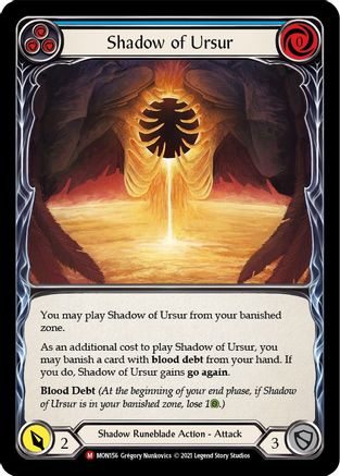 Shadow of Ursur (MON156)  1st Edition Rainbow Foil