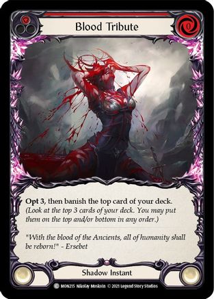 Blood Tribute (Red) (MON215)  1st Edition