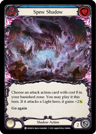 Spew Shadow (Blue) (MON214)  1st Edition Rainbow Foil