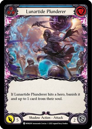 Lunartide Plunderer (Blue) (MON208)  1st Edition Rainbow Foil