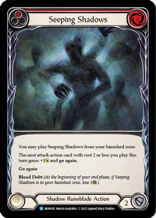 Seeping Shadows (Red) (MON165)  1st Edition Rainbow Foil