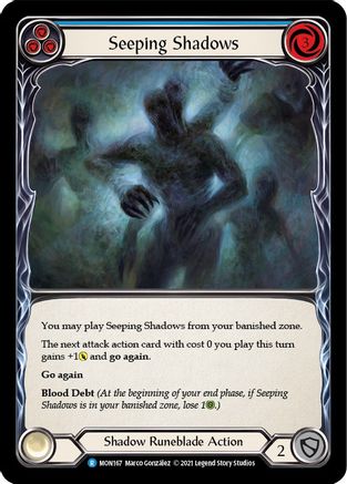 Seeping Shadows (Blue) (MON167)  Unlimited Edition Rainbow Foil