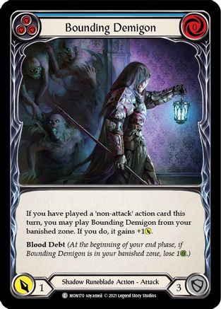 Bounding Demigon (Blue) (MON170)  1st Edition Rainbow Foil