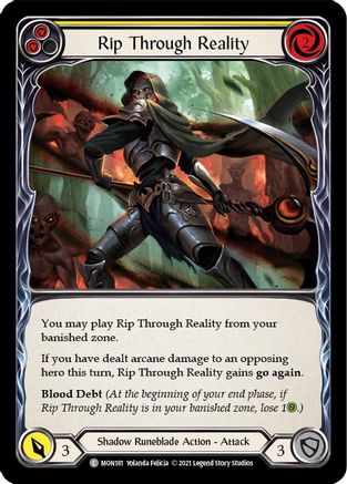 Rip Through Reality (Yellow) (MON181)  Unlimited Edition Rainbow Foil