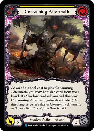 Consuming Aftermath (Yellow) (MON196)  Unlimited Edition Rainbow Foil