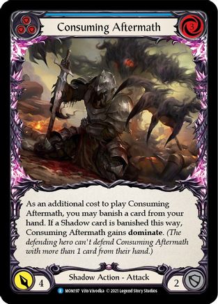 Consuming Aftermath (Blue) (MON197)  1st Edition Rainbow Foil