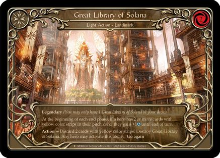 Great Library of Solana (MON000)  1st Edition Cold Foil
