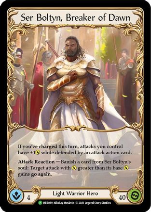 Ser Boltyn, Breaker of Dawn - HER039 (HER039)  Unlimited Edition Rainbow Foil