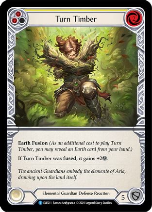 Turn Timber (Yellow) (ELE011)  1st Edition Rainbow Foil