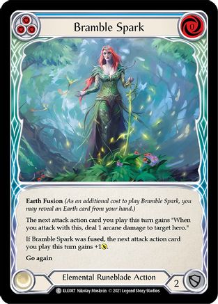 Bramble Spark (Blue) (ELE087)  1st Edition Rainbow Foil
