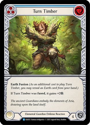Turn Timber (Blue) (ELE012)  1st Edition Rainbow Foil