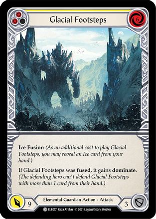 Glacial Footsteps (Yellow) (ELE017)  1st Edition Rainbow Foil