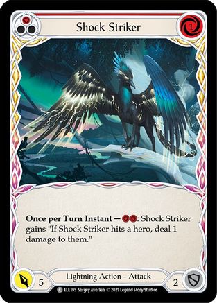 Shock Striker (Red) (ELE195)  1st Edition Rainbow Foil