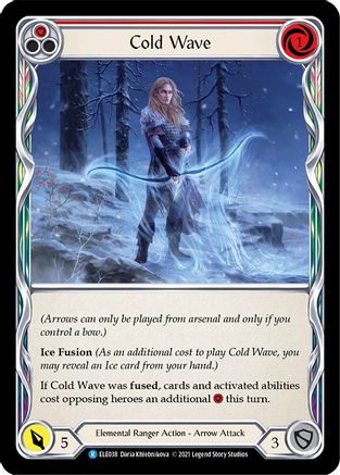 Cold Wave (Red) (ELE038)  1st Edition Rainbow Foil