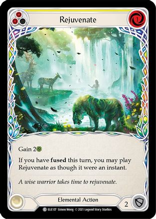 Rejuvenate (Yellow) (ELE107)  1st Edition Rainbow Foil