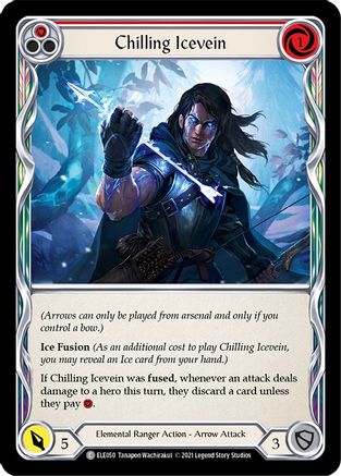 Chilling Icevein (Red) (ELE050)  Unlimited Edition Rainbow Foil