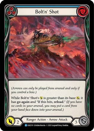 Bolt'n' Shot (Blue) (ELE218)  1st Edition Rainbow Foil