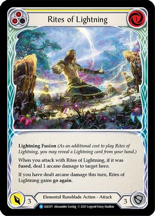 Rites of Lightning (Yellow) (ELE071)  Unlimited Edition Rainbow Foil