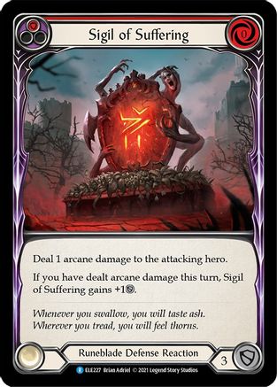 Sigil of Suffering (Red) (ELE227)  1st Edition Rainbow Foil