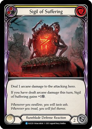 Sigil of Suffering (Yellow) (ELE228)  1st Edition Rainbow Foil