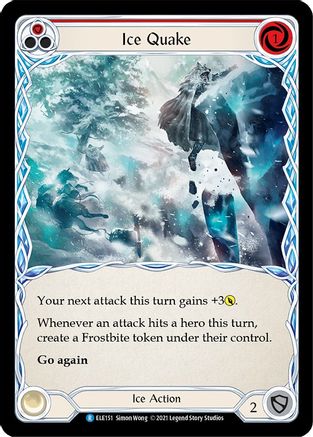 Ice Quake (Red) (ELE151)  1st Edition Rainbow Foil