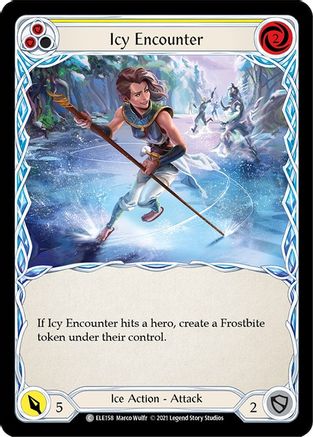 Icy Encounter (Yellow) (ELE158)  Unlimited Edition Rainbow Foil