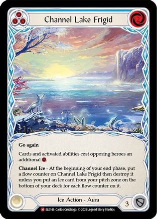 Channel Lake Frigid (Alternate Art) (ELE146)  1st Edition Rainbow Foil