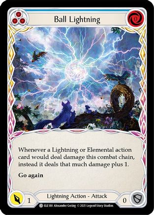 Ball Lightning (Blue) (ELE188)  1st Edition Rainbow Foil