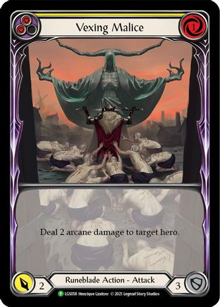 Vexing Malice (Yellow) (Extended Art) - LGS058 (LGS058)  Rainbow Foil