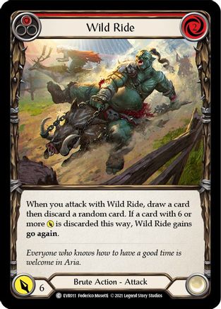 Wild Ride (Red) (EVR011)  1st Edition Rainbow Foil