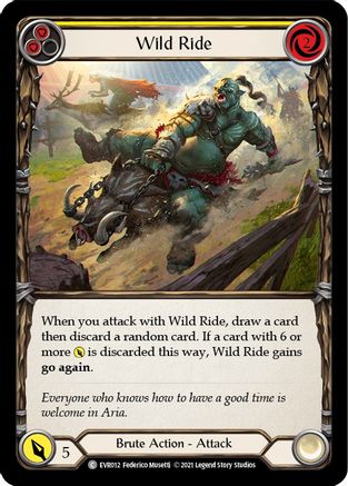 Wild Ride (Yellow) (EVR012)  1st Edition Rainbow Foil