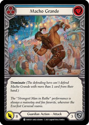 Macho Grande (Blue) (EVR029)  1st Edition Rainbow Foil
