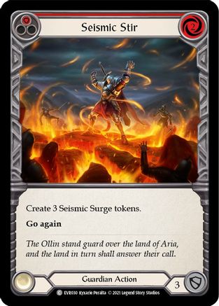 Seismic Stir (Red) (EVR030)  1st Edition Rainbow Foil