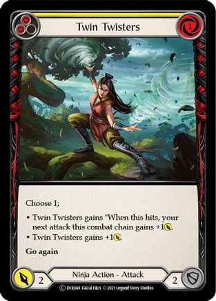 Twin Twisters (Yellow) (EVR048)  1st Edition Rainbow Foil
