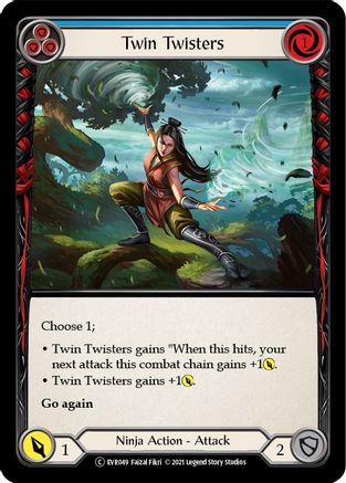 Twin Twisters (Blue) (EVR049)  1st Edition Rainbow Foil
