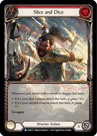 Slice and Dice (Red) (Extended Art) (EVR057)  1st Edition Rainbow Foil