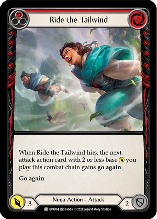 Ride the Tailwind (Red) (EVR044)  1st Edition Rainbow Foil