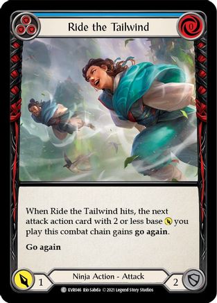 Ride the Tailwind (Blue) (EVR046)  1st Edition Rainbow Foil