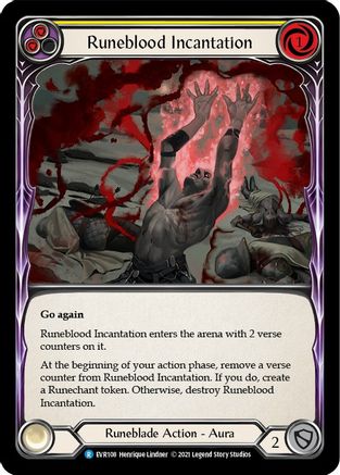 Runeblood Incantation (Yellow) (EVR108)  1st Edition