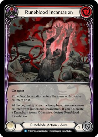 Runeblood Incantation (Red) (Extended Art) (EVR107)  1st Edition Rainbow Foil