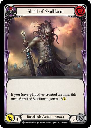 Shrill of Skullform (Red) (EVR116)  1st Edition Rainbow Foil