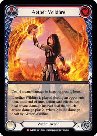 Aether Wildfire (Extended Art) (EVR123)  1st Edition Rainbow Foil