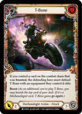 T-Bone (Yellow) (EVR074)  1st Edition Rainbow Foil