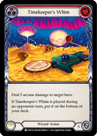 Timekeeper's Whim (Red) (EVR134)  1st Edition Rainbow Foil