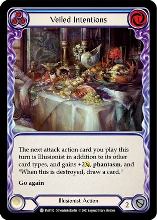 Veiled Intentions (Blue) (EVR152)  1st Edition Rainbow Foil