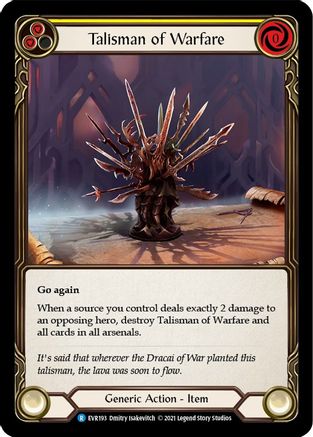 Talisman of Warfare (EVR193)  1st Edition Cold Foil