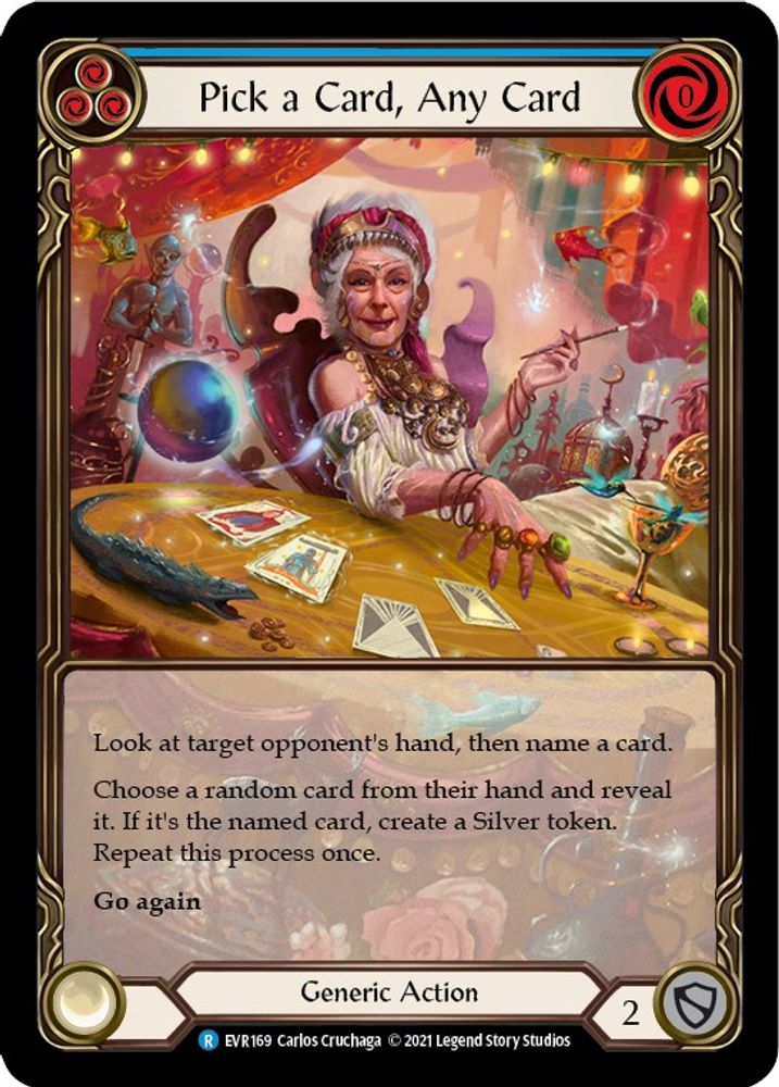 Pick a Card, Any Card (Blue) (Extended Art) (EVR169)  1st Edition Rainbow Foil