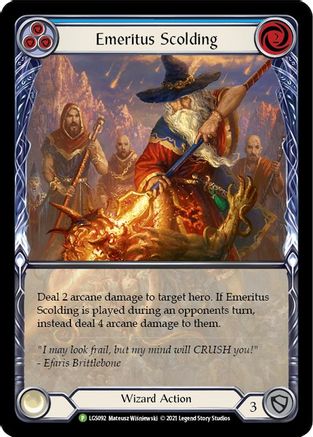 Emeritus Scolding (Blue) (Extended Art) - LGS092 (LGS092)  Rainbow Foil
